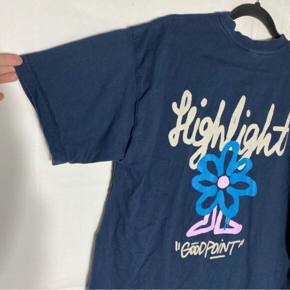 The Worth Now Navy Blue Highlight Good Point Graphic T Shirt M - Picture 10 of 13